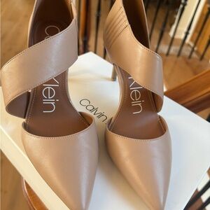 Calvin Klein Nude Strappy Heels
